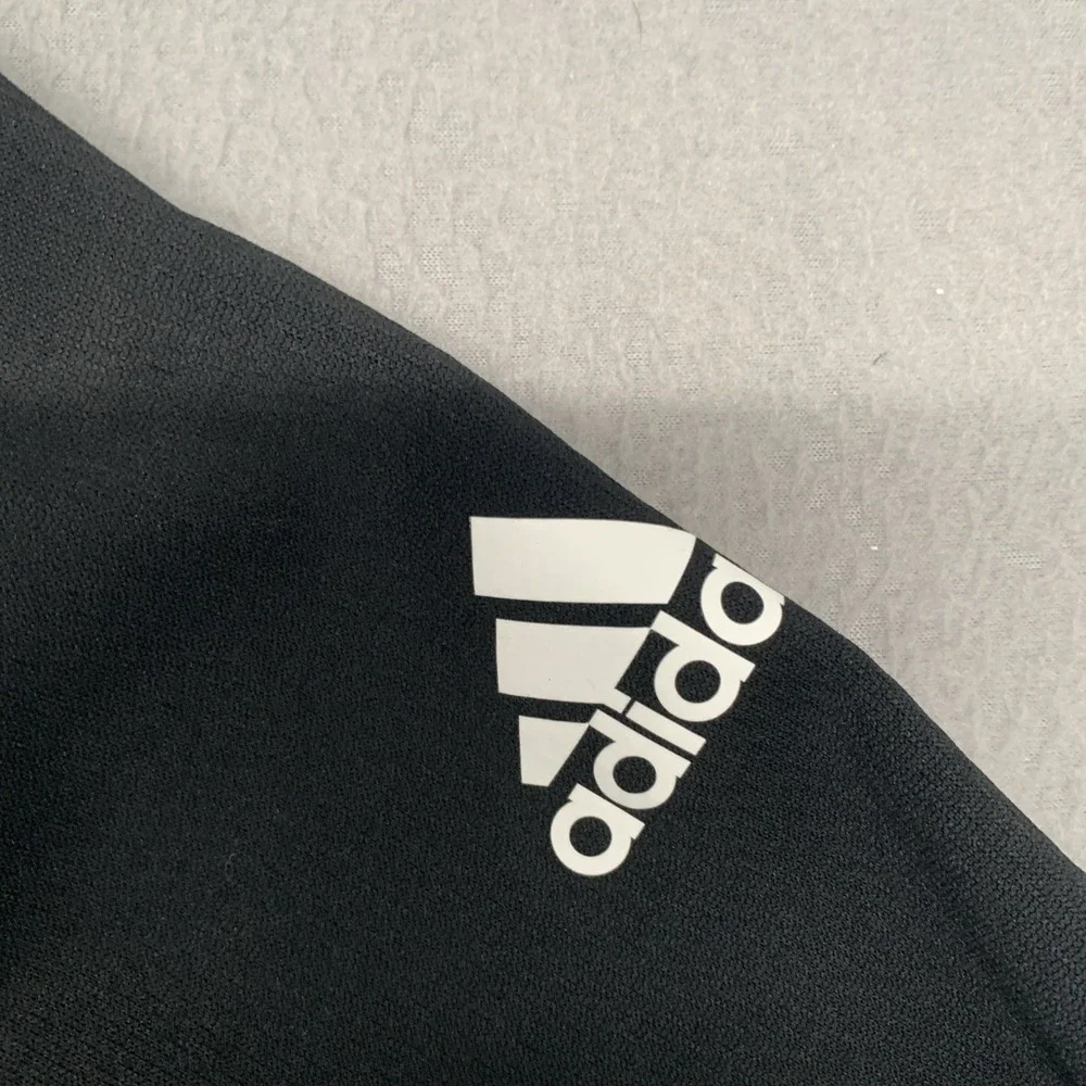 Adidas Mens Response 1/4 Zip Black Sweatshirt Large Wicking Quick Dry Activewear - Picture 2 of 14